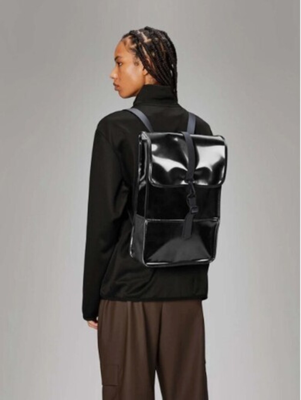Rains glossy effect backpack